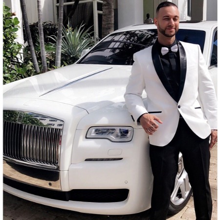 Nathan Samra- Mathers with his Rolls Royce during his wedding.